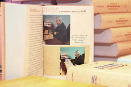 Cuốn sách "Xây dựng và phát triển nền văn hóa Việt Nam tiên tiến, đậm đà bản sắc dân tộc". (Ảnh; nhandan.vn)