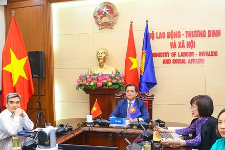 Đoàn đại biểu Việt Nam dự Hội nghị Bộ trưởng Lao động các nước CLMTV lần thứ tư (Ảnh: Molisa)