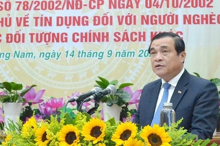 Bí thư Tỉnh ủy Quảng Nam Phan Việt Cường phát biểu tại hội nghị.