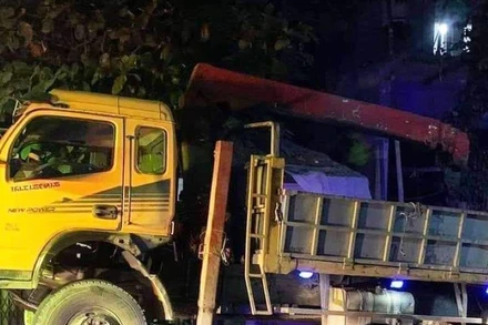 Hiện trường vụ tai nạn.