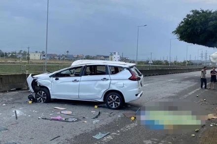 Hiện trường vụ tai nạn (Ảnh: CTV)