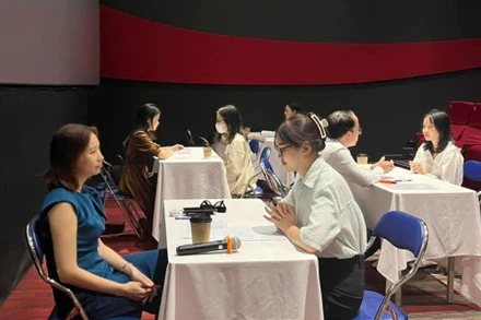 Một buổi tuyển chọn tình nguyện viên cho Liên hoan phim. (Ảnh: Cục Điện ảnh)