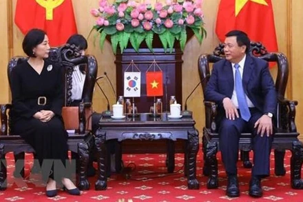 Quang cảnh buổi tiếp. (Ảnh: TTXVN)