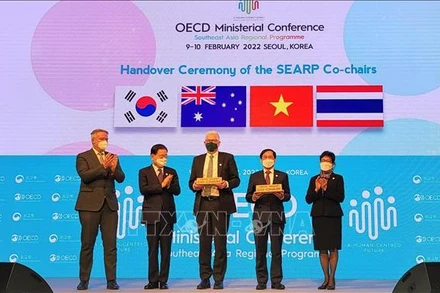 Việt Nam và Australia chính thức tiếp nhận vai trò Đồng Chủ tịch Chương trình SEARP giai đoạn 2022- 2025 từ Hàn Quốc và Thái Lan. (Ảnh: TTXVN)