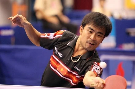 Tay vợt Trần Tuấn Quỳnh của đội tuyển Việt Nam. (Ảnh: TTXVN)