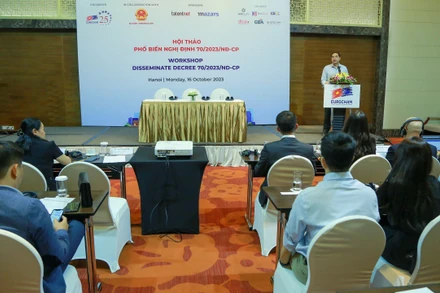 Toàn cảnh Hội nghị phổ biến Nghị định 70/2023/NĐ-CP.