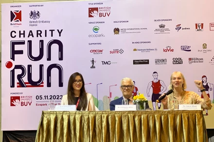Họp báo công bố sự kiện chạy bộ gây quỹ từ thiện BritCham Charity Fun Run 2023.