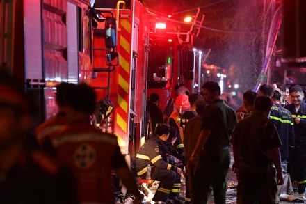 Hiện trường vụ cháy.