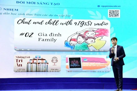 Thầy Nguyễn Văn Ninh giới thiệu về một ứng dụng để tăng cường quản lý và kết nối với học sinh trong lớp do thầy làm chủ nhiệm.