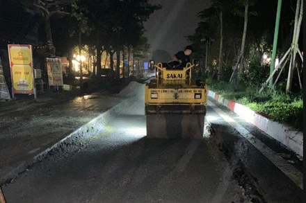 Lu lèn để sớm trả lại mặt đường sau khi thi công lắp đặt tuyến cáp ngầm