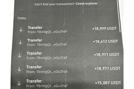 Các giao dịch mà đối tượng lừa chuyển tiền điện tử cho anh P.