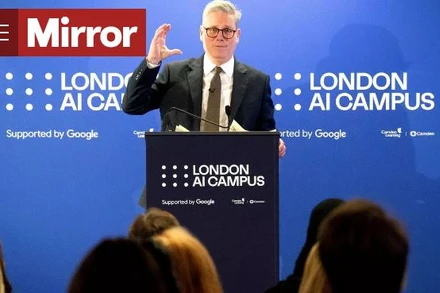 Thủ tướng Anh Keir Starmer đã chính thức khai trương Học viện trí tuệ nhân tạo (AI) đầu tiên tại London. (Nguồn: The Mirror)