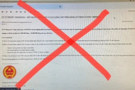 Nội dung email giả mạo gửi đến người nộp thuế.