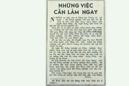 Những việc cần làm ngay (bài 10)