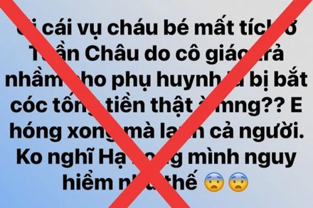 Tài khoản facebook có tên "Thái Ngọc" đã đăng tải tin giả liên quan đến vụ việc này và thành phố đã giao cho công an vào cuộc để làm rõ, xử lý nghiêm theo đúng quy định.