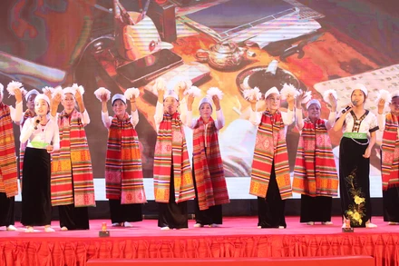 Biểu diễn văn nghệ tại Ngày hội.