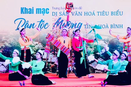 Các tiết mục giới thiệu nét đẹp văn hóa dân tộc Mường.