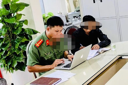 Trần Văn Đ. tại cơ quan Công an.