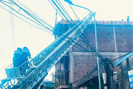 Hiện trường vụ tai nạn khiến một người tử vong.