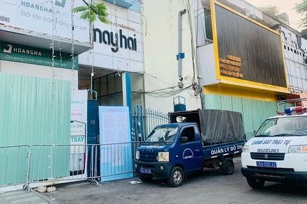 Cuộc cưỡng chế thực hiện quyết định thu hồi đất tại Công ty cổ phần May Hai diễn ra nhanh, gọn, an toàn.