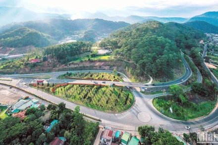 Điểm cuối trên tuyến cao tốc Liên Khương-Prenn địa bàn tỉnh Lâm Đồng.