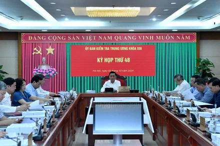 Tại Kỳ họp thứ 48, Ủy ban Kiểm tra Trung ương đề nghị cấp có thẩm quyền xem xét, thi hành kỷ luật một số tổ chức đảng và đảng viên có vi phạm, khuyết điểm. (Ảnh: Đăng Khoa)