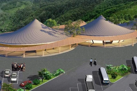 Phối cảnh trạm dừng nghỉ Mộc An trên tuyến đường bộ cao tốc Đồng Đăng-Trà Lĩnh. 