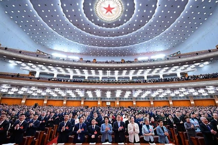 Các đại biểu tại phiên bế mạc. Ảnh: Tân Hoa xã