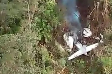 Ảnh minh họa: Hiện trường một vụ rơi máy bay ở Indonesia. Ảnh: ANTARA/TTXVN