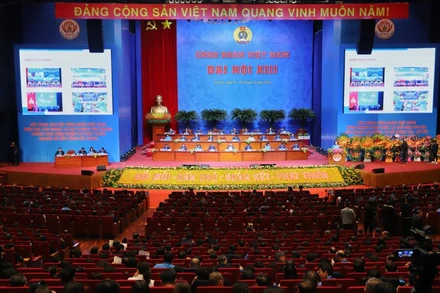 Toàn cảnh Đại hội XIII Công đoàn Việt Nam.