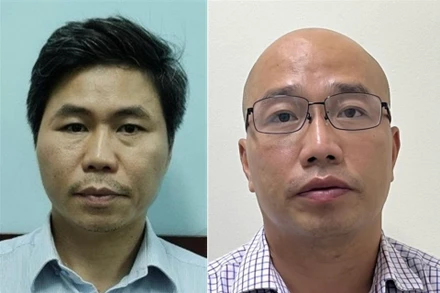 Từ trái qua, các bị can: Hùng, Dũng. (Ảnh: Bộ Công an).