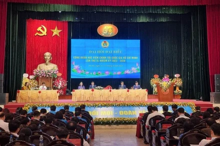 Phiên chính thức Đại hội Công đoàn Học viện Chính trị quốc gia Hồ Chí Minh lần thứ 4.