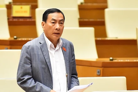 Đại biểu Phạm Văn Hòa (đoàn Đồng Tháp). (Ảnh: Thủy Nguyên)