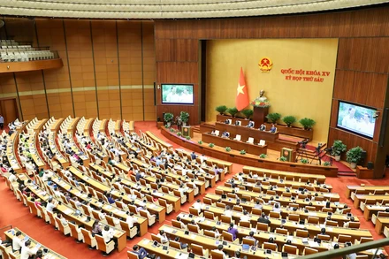 Toàn cảnh phiên họp của Quốc hội. Ảnh: Duy Linh