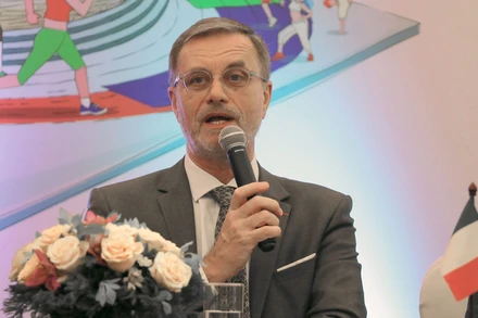 Đại sứ Pháp Olivier Brochet cho biết Lễ hội năm nay hướng đến giới trẻ và gia đình. (Ảnh: Diệp Thảo)