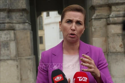 Thủ tướng Đan Mạch Mette Frederiksen. Ảnh: Ngọc Biên/PV TTXVN tại CH Czech