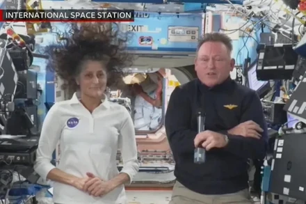 Hai phi hành gia Mỹ Butch Wilmore (phải) và Suni Williams bị mắc kẹt trên ISS sắp được trở về nhà. (Ảnh: NASA)