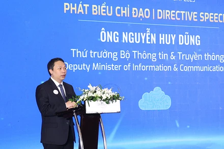 Thứ trưởng Thông tin và Truyền thông Nguyễn Huy Dũng. (Ảnh: Minh Sơn)