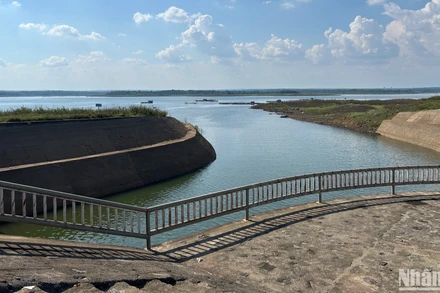 Hồ chứa Krông Buk Hạ, địa điểm dự kiến triển khai một phần dự án WEIDAP. (Ảnh: HẢI YẾN)