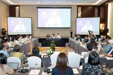 Quang cảnh ngày làm việc thứ 2 của Hội thảo Kiểm soát và cải thiện chất lượng môi trường không khí tại Việt Nam. 