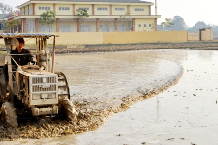 Nông dân huyện Phú Bình (Thái Nguyên) được cung cấp đủ nước sản xuất vụ xuân năm 2023.
