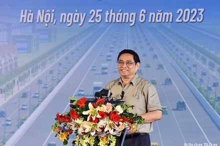 Thủ tướng Phạm Minh Chính phát biểu chỉ đạo. (Ảnh: TRẦN HẢI)