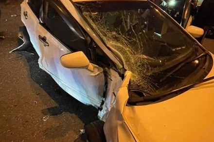 Hiện trường vụ tai nạn.