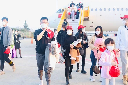 Khách du lịch Trung Quốc đến Khánh Hòa tháng 1/2023.