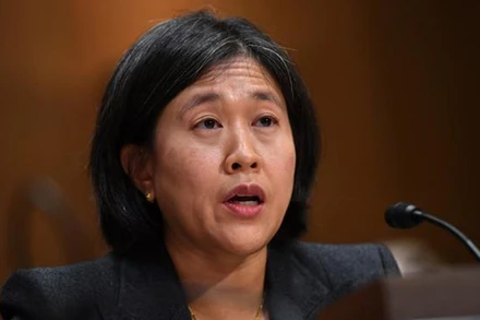 Đại diện thương mại Mỹ Katherine Tai. (Ảnh: AFP/TTXVN)