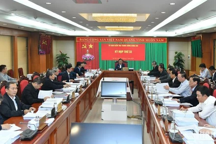 Đồng chí Trần Cẩm Tú chủ trì Kỳ họp thứ 33 Ủy ban Kiểm tra Trung ương. (Ảnh: Đăng Khoa)