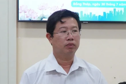 Phó Chủ tịch Ủy ban nhân dân tỉnh Đồng Tháp Huỳnh Minh Tuấn. (Ảnh: Nhựt An/TTXVN)