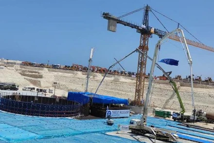 Khu vực xây dựng Nhà máy điện hạt nhân El-Dabaa. (Nguồn: NPPA)