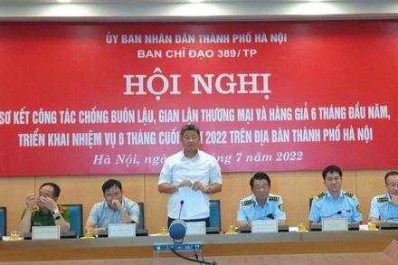 Ban Chỉ đạo 389 thành phố Hà Nội tổ chức hội nghị sơ kết 6 tháng đầu năm 2022.