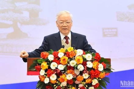 Tổng Bí thư Nguyễn Phú Trọng phát biểu chỉ đạo toàn diện Hội nghị. (Ảnh: Thủy Nguyên)